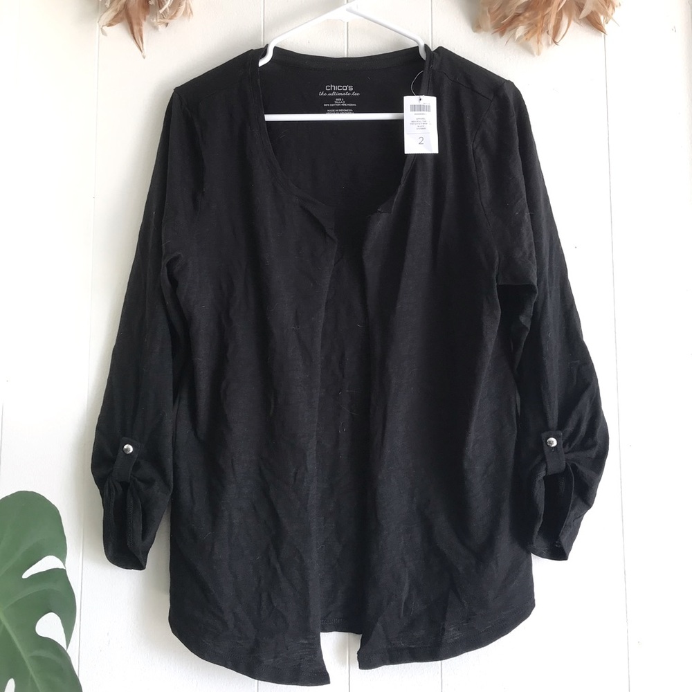 New with Tags Chico’s Black Cardigan